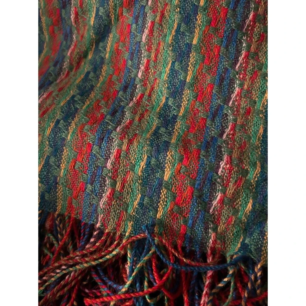 Peruvian Soul Handwoven Baby Alpaca‎ Scarf Lightweight Artisan Spring Summer